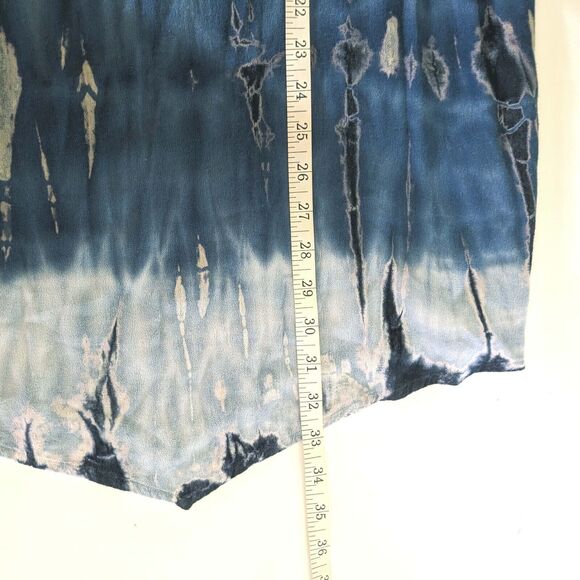 CB Established 1962 Women's 1X Blue Tie Dyed Rayon Pullover Tunic Top - Picture 7 of 7